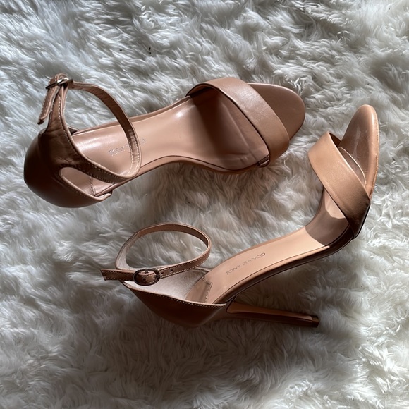 Nude heels with ankle straps by Tony Bianco - Picture 2 of 6